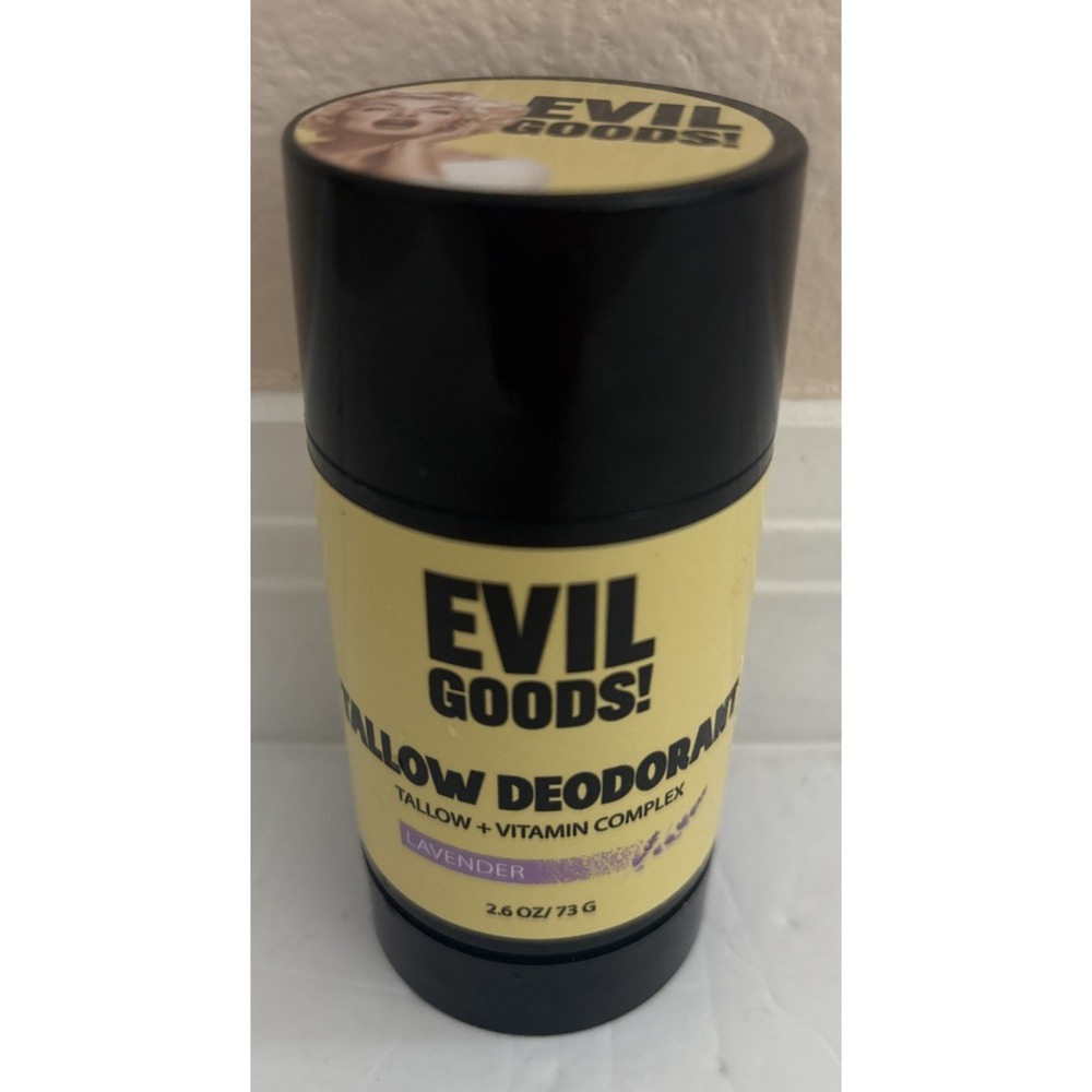 New Evil Goods Tallow Deodorant Lavender Vitamin Complex Natural Aluminum Free